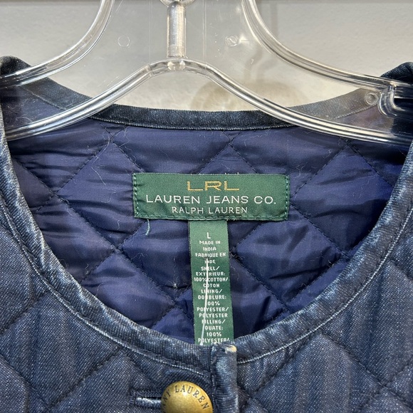 LRL Ralph Lauren Quilted Barn Jacket - Coastal Grandmother / Large ,Y2K - Picture 3 of 6